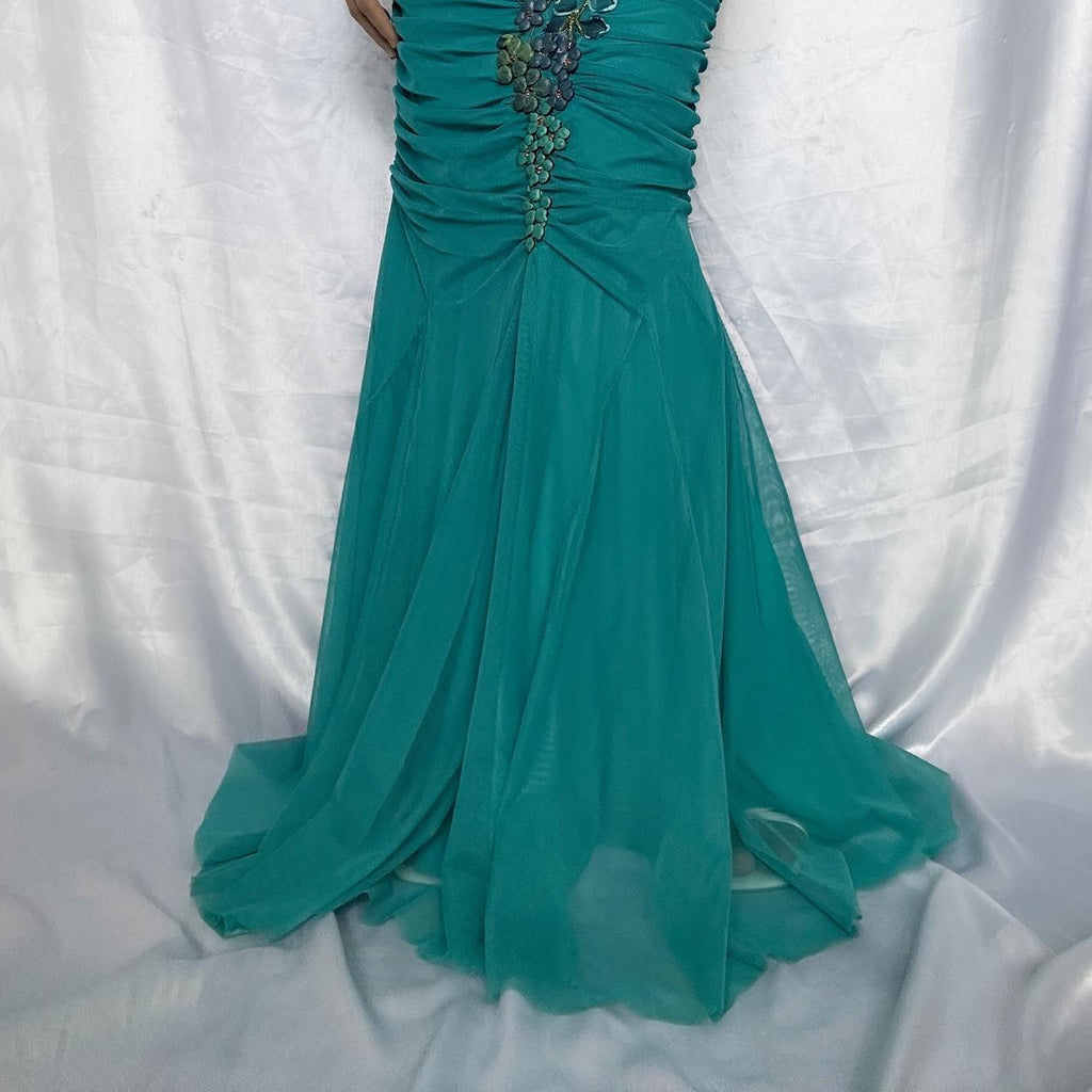 Women's Blue and Green Dress