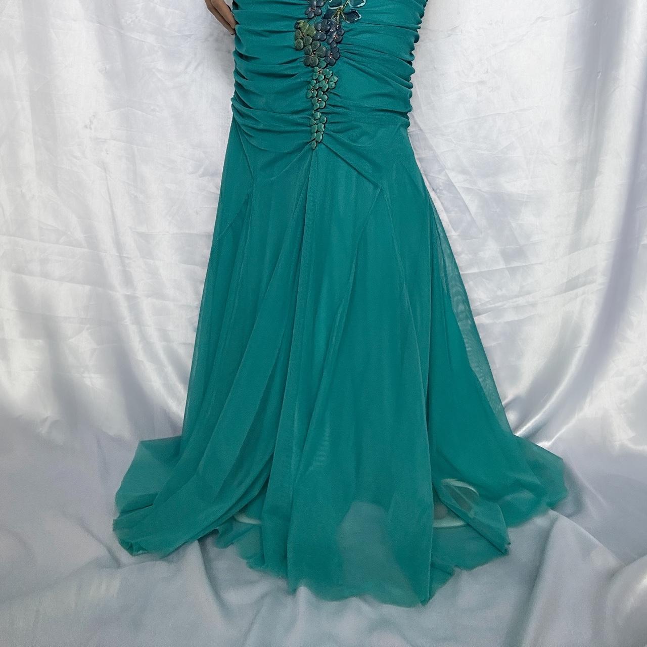 Women's Blue and Green Dress
