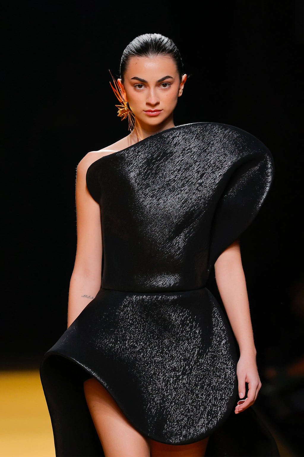 Sweep train mini dress