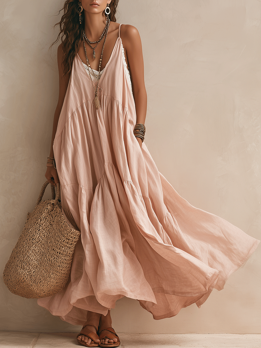 Women's Elegant & Comfortable Tiered Slip Dress