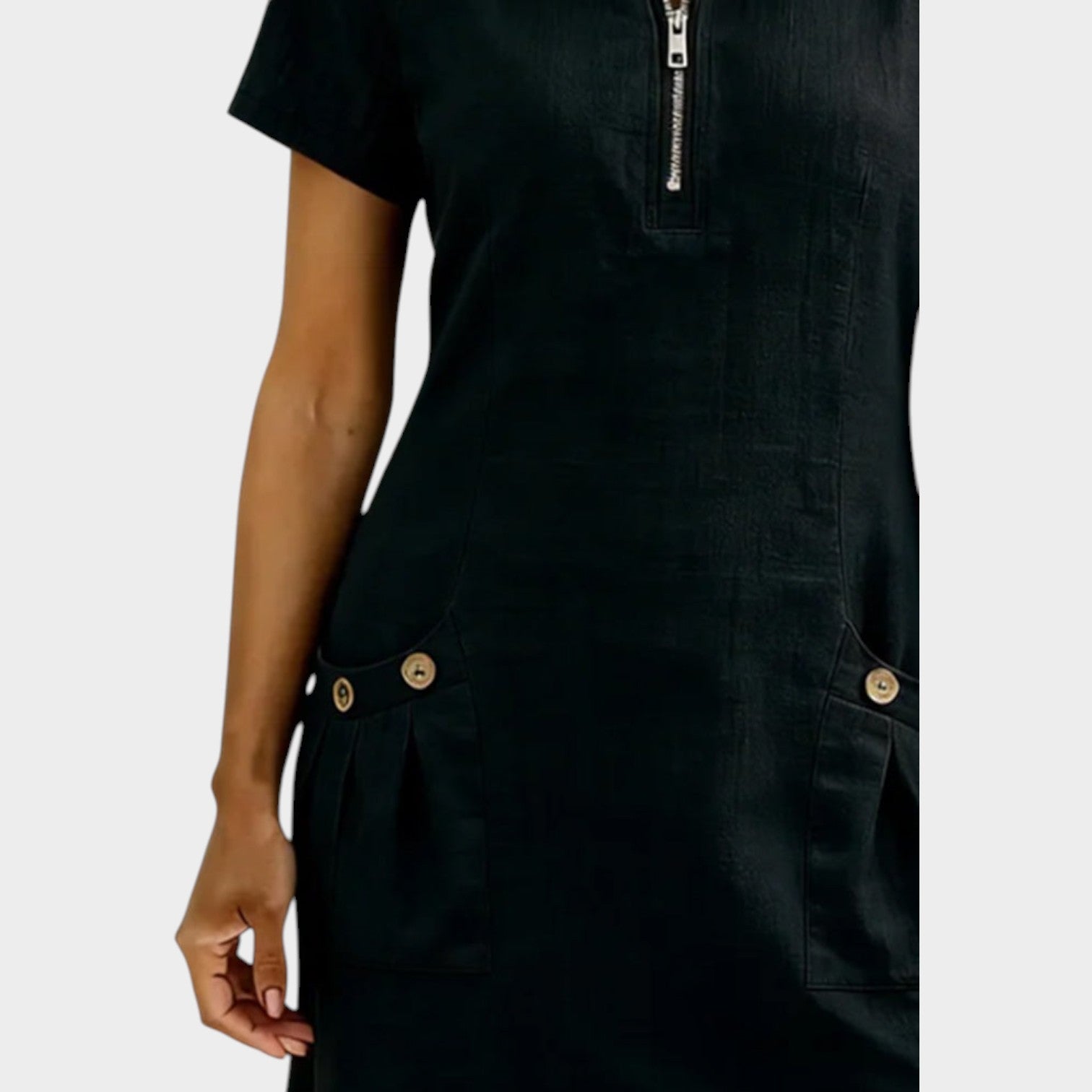 Everyday Zip-Front Mini Dress