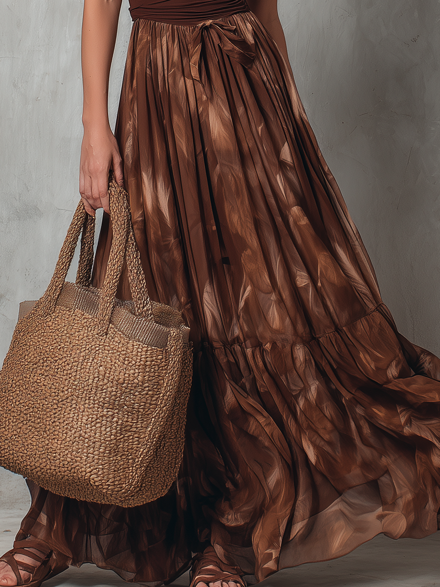 Ethereal Halter Neck Maxi Dress