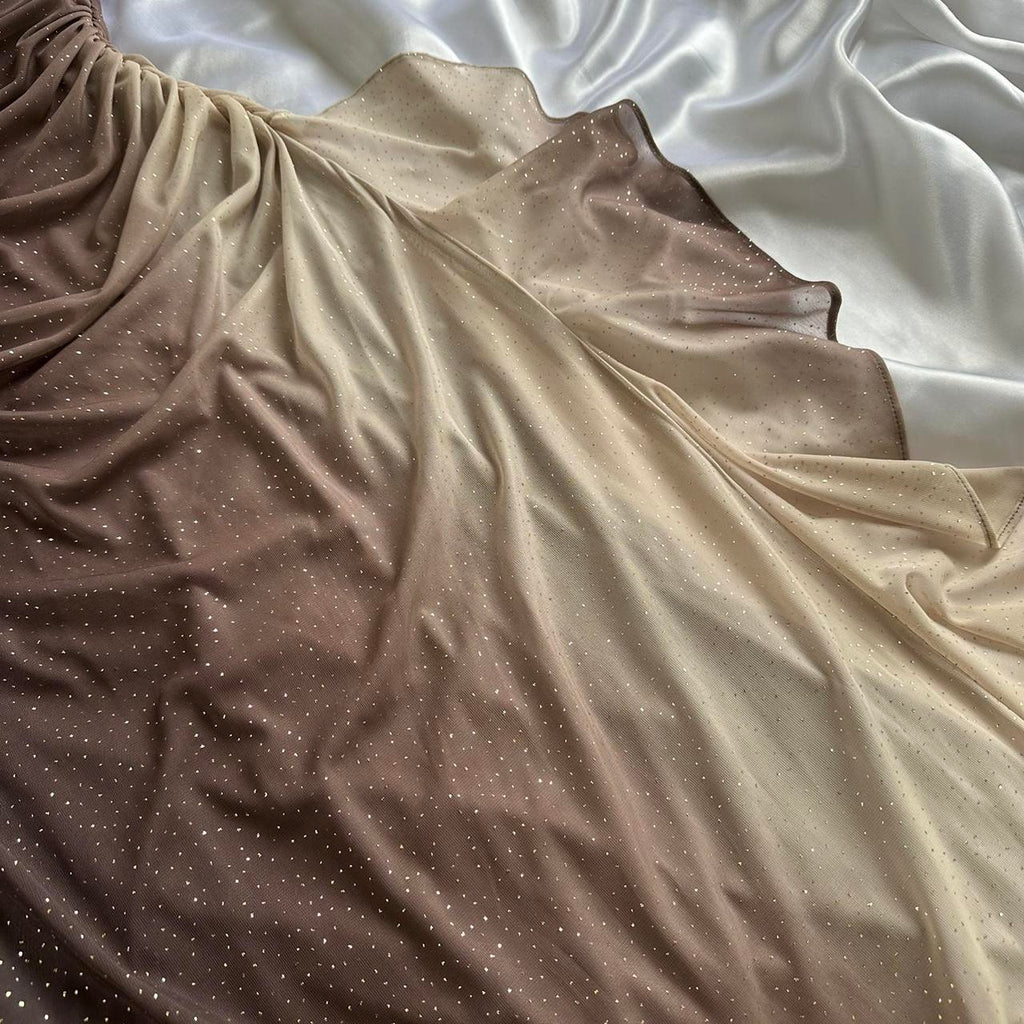 Betsy & Adam Women's Brown and Cream Dress