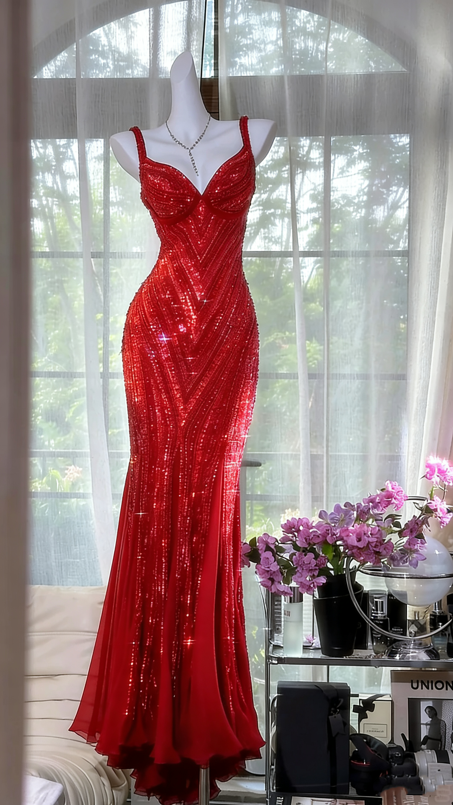 Purple Luxury Gorgeous Beading Fashion Elegant Long Prom dresses Evening Gown Party Dress