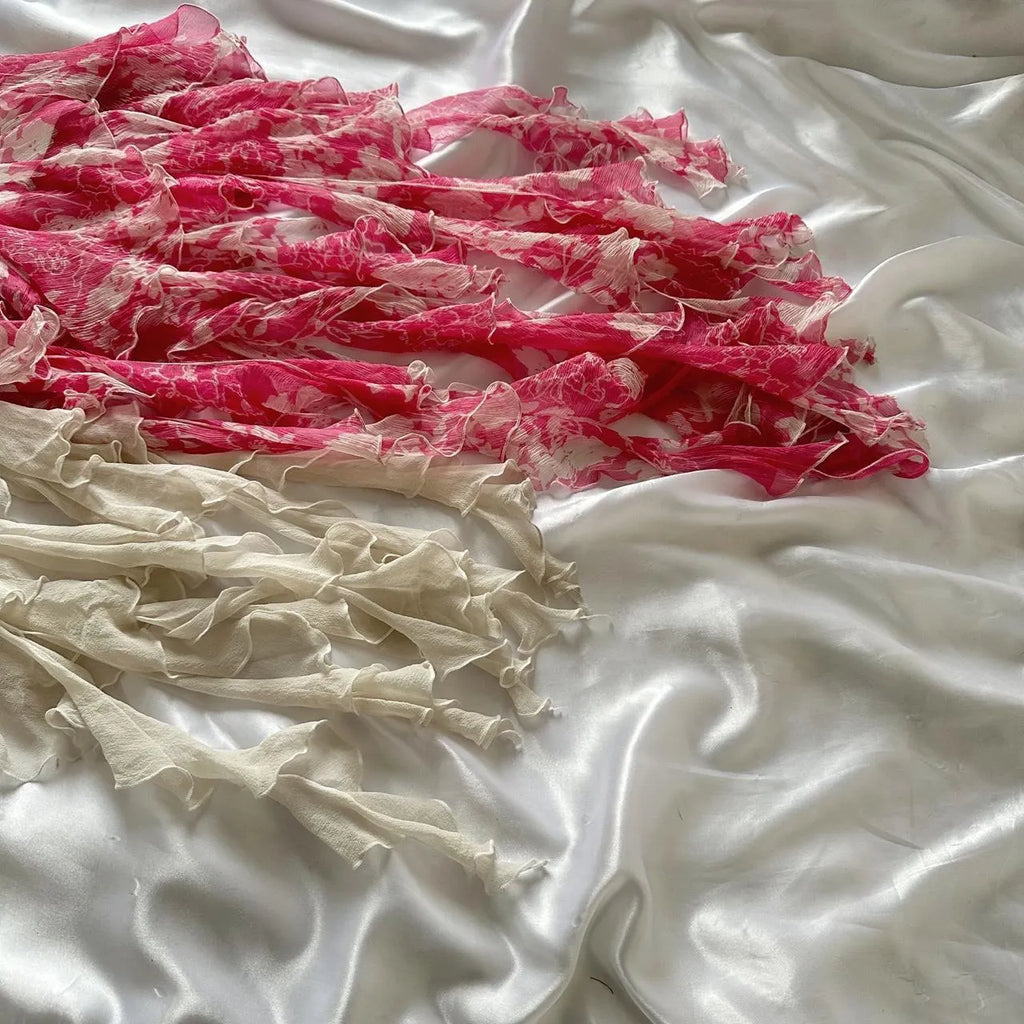 Women's White and Pink Dress