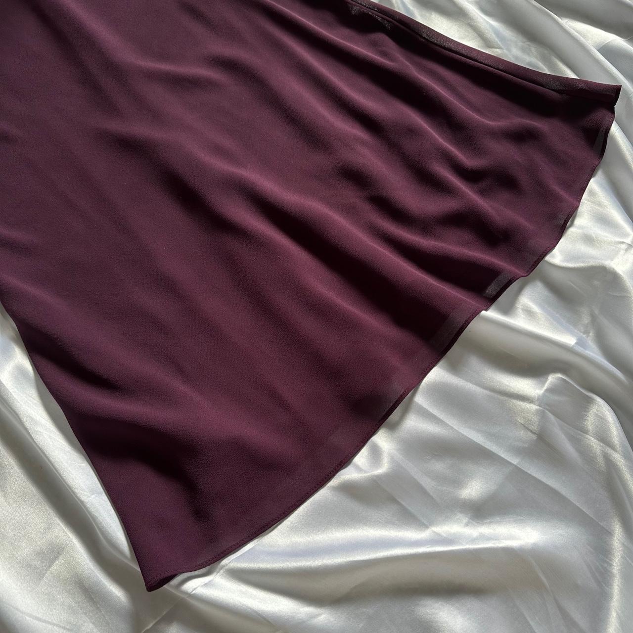 🍇✨ Deep Plum Purple Beautiful Beautiful Vintage Gorgeous Fashion Elegant Delicate Floral Beaded Long beaded Chiffon Flowing Ball Gown Evening Gown Birthday Wedding Guest Party Dress Prom Gown Mother of the Bride Gown