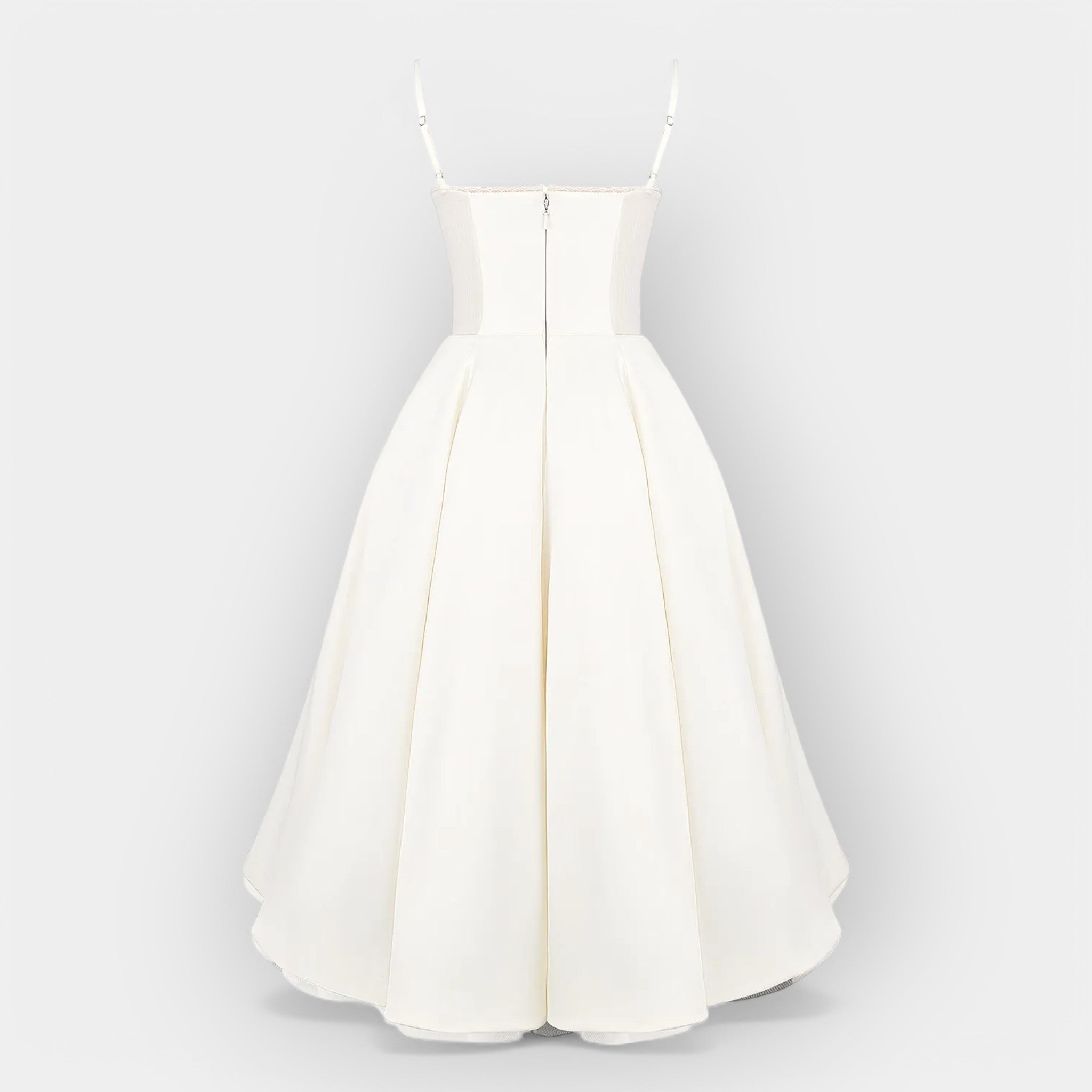 Simple White Midi Dress