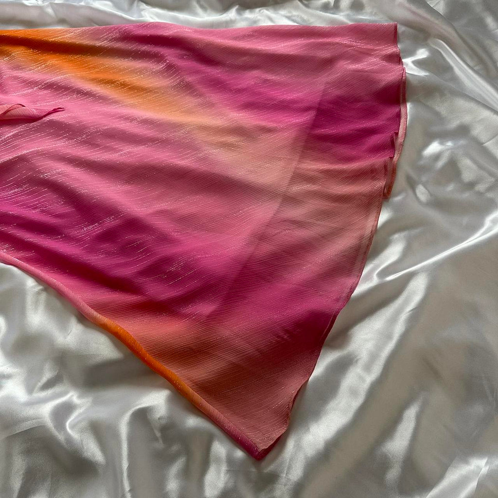 Women's Pink and Orange Dress