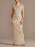 Comfortable and delicate gold thread dinner party women's dress