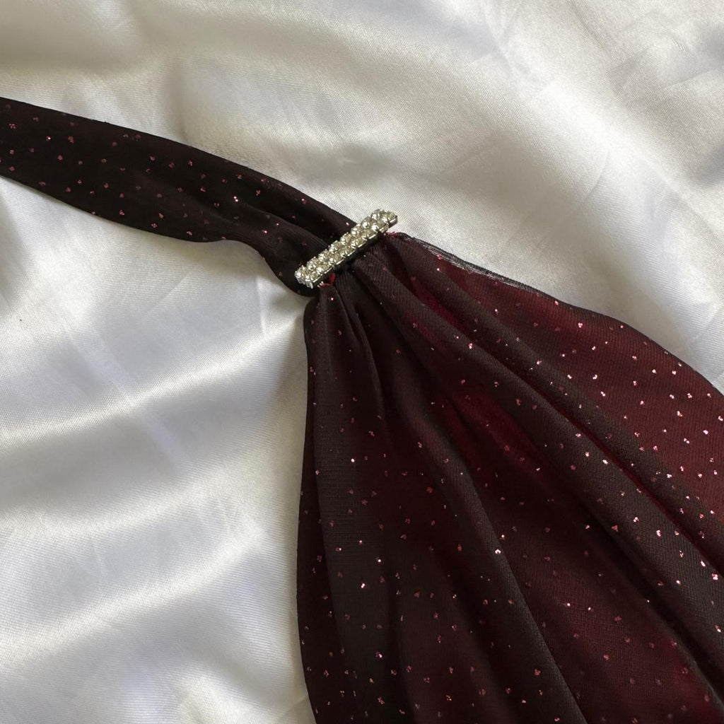 Betsy & Adam Women's Red and Black Dress