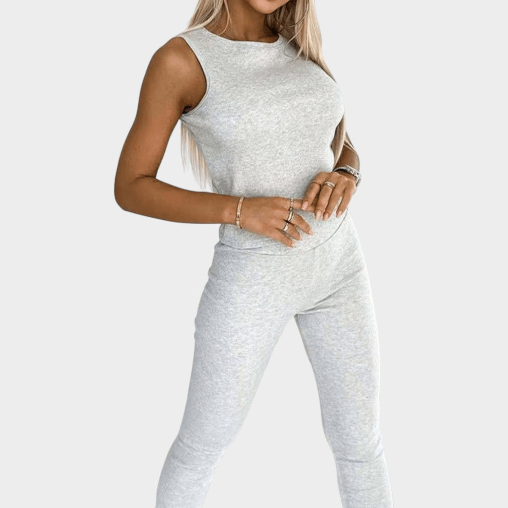 Three-Piece Ribbed Lounge Set