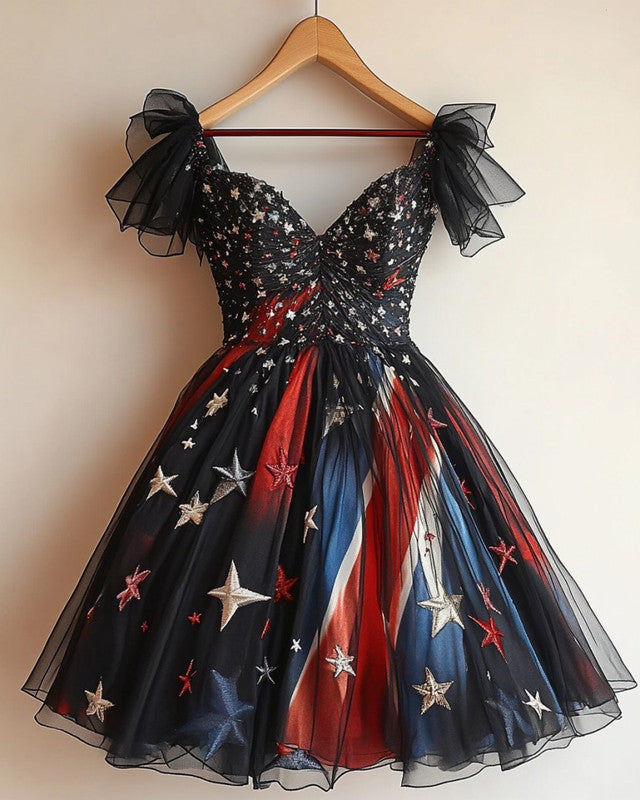 Summer Casual Independence Day Themed Dress 23a4