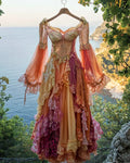 Summer Holiday Ruffle Lace Contrast Dress d0f7