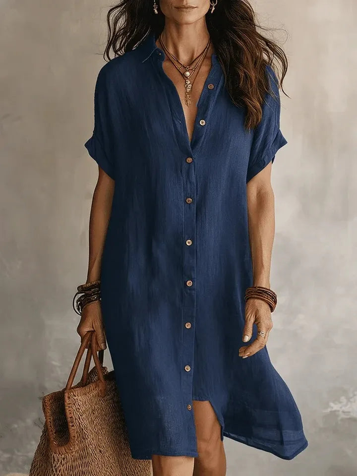 Boho Deep V-Neck Maxi Dress with Pockets