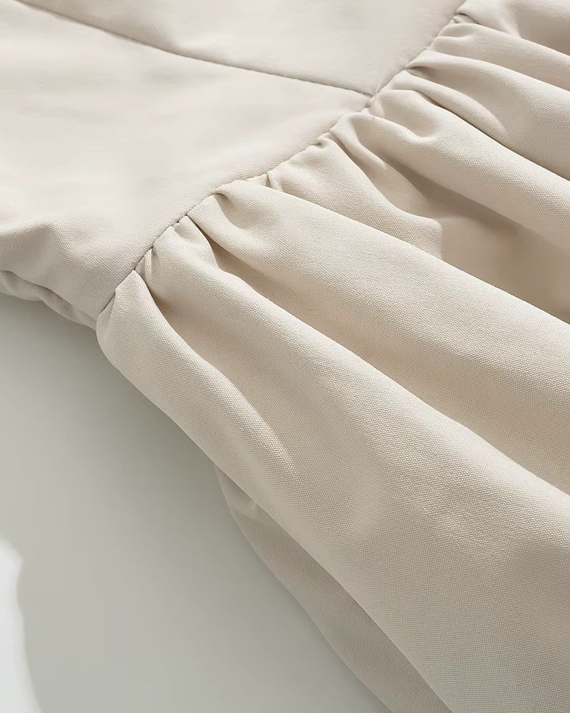 Backless A Line Midi Dress Stone