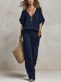 Bohemian Waffle Midnight Blue Set