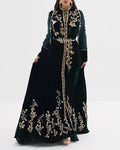 Women's Embroidered Long Sleeve Moroccan Dress