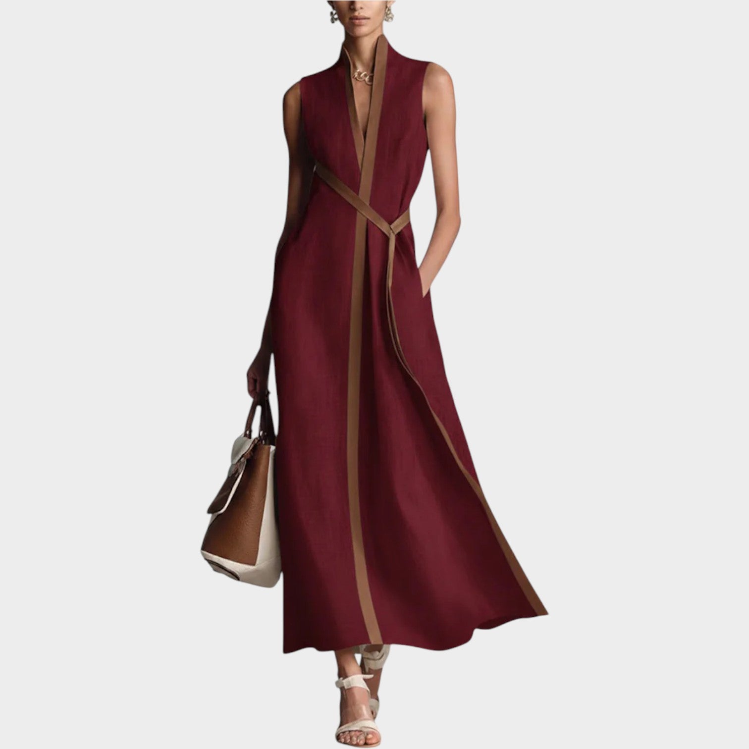 Tailored Wrap Maxi Dress