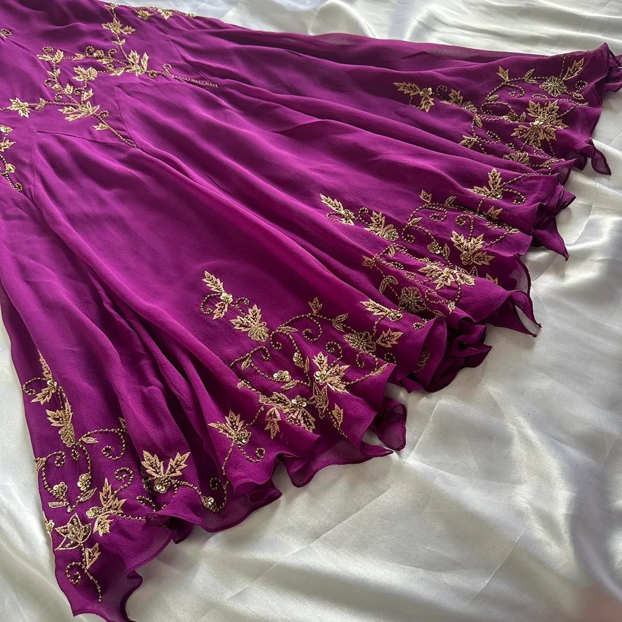 Women's Purple and Gold Dress