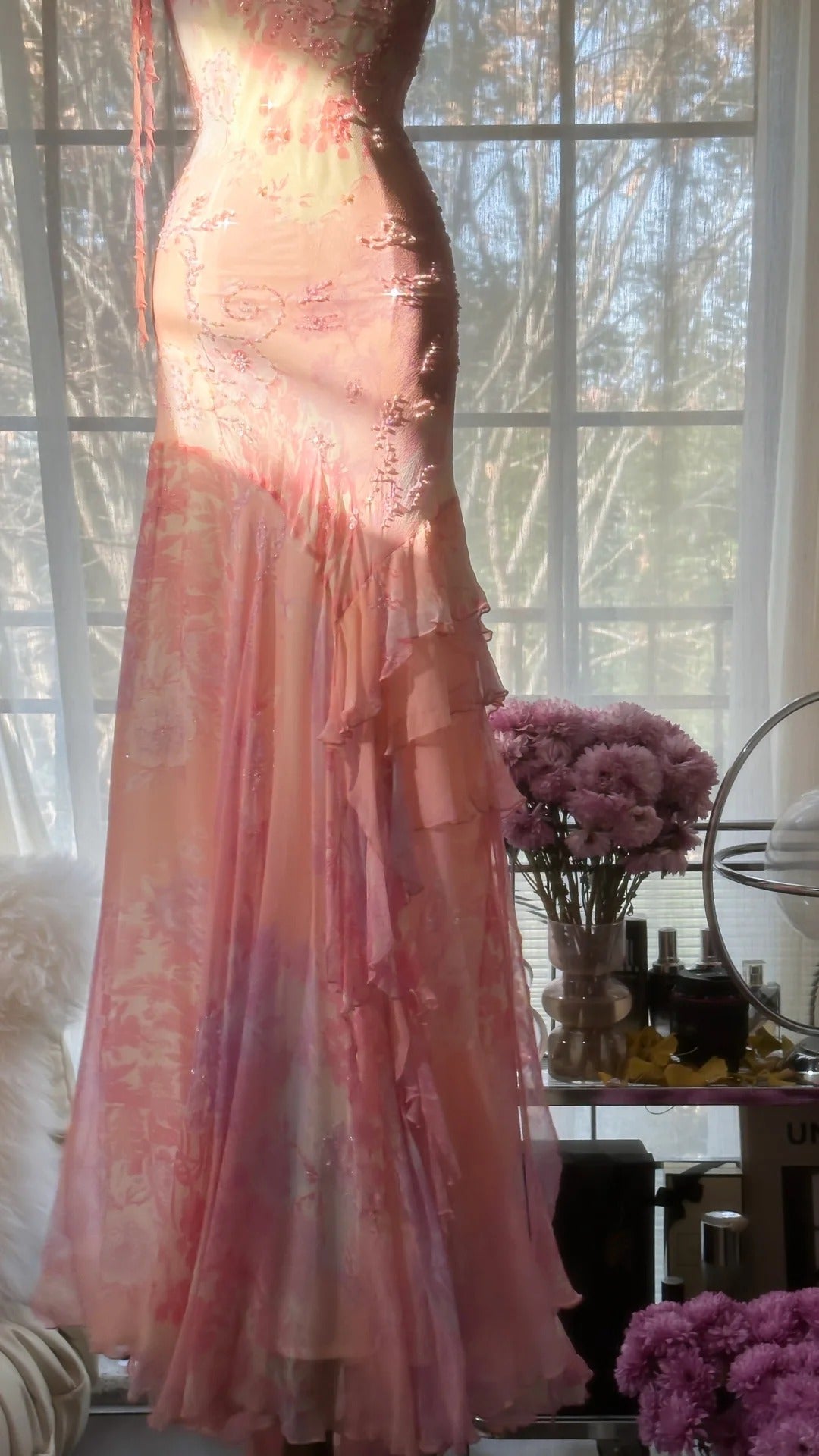 Mermaid Vintage Evening Dresses, Sleeveless Long Party Gowns  25509