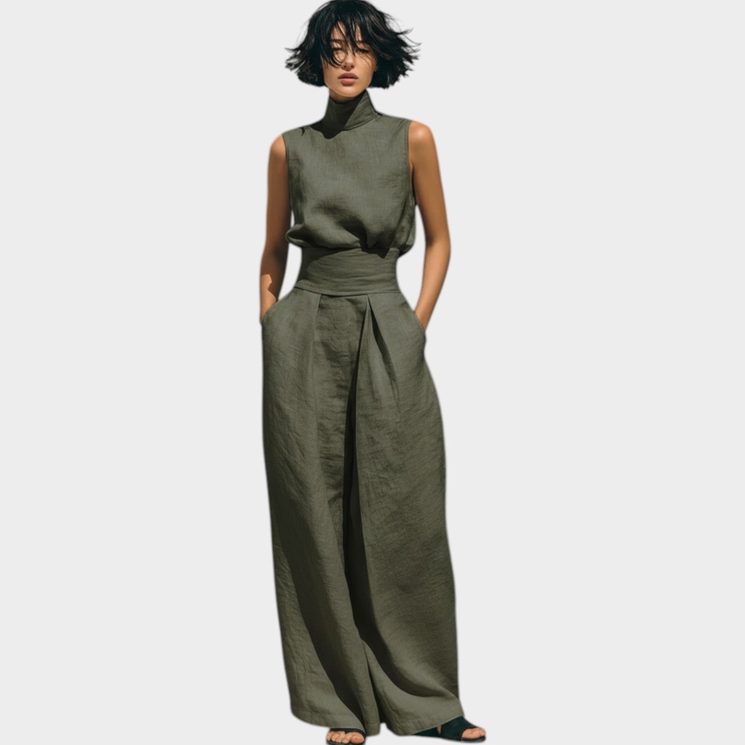 High-Neck Two-Piece Set