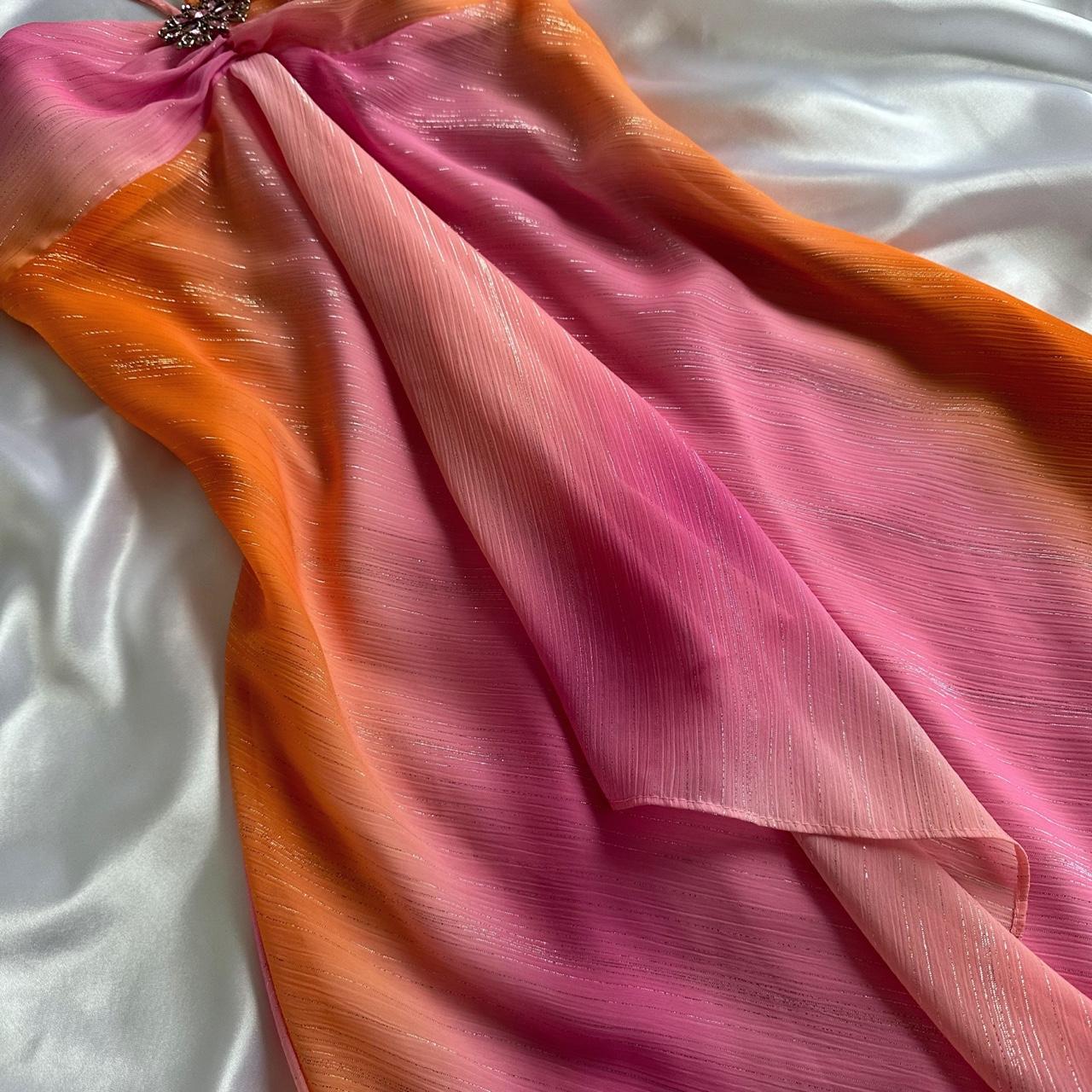 Women's Pink and Orange Dress