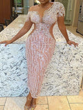 Off-The-Shoulder Embroidered Jacquard Lace Wrap Evening Maxi Dress