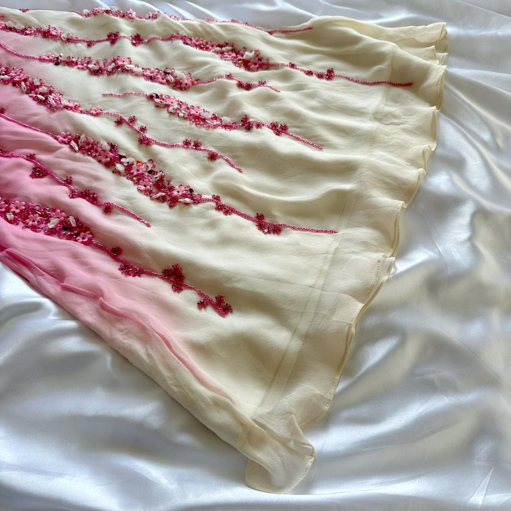 Women's White and Pink Dress