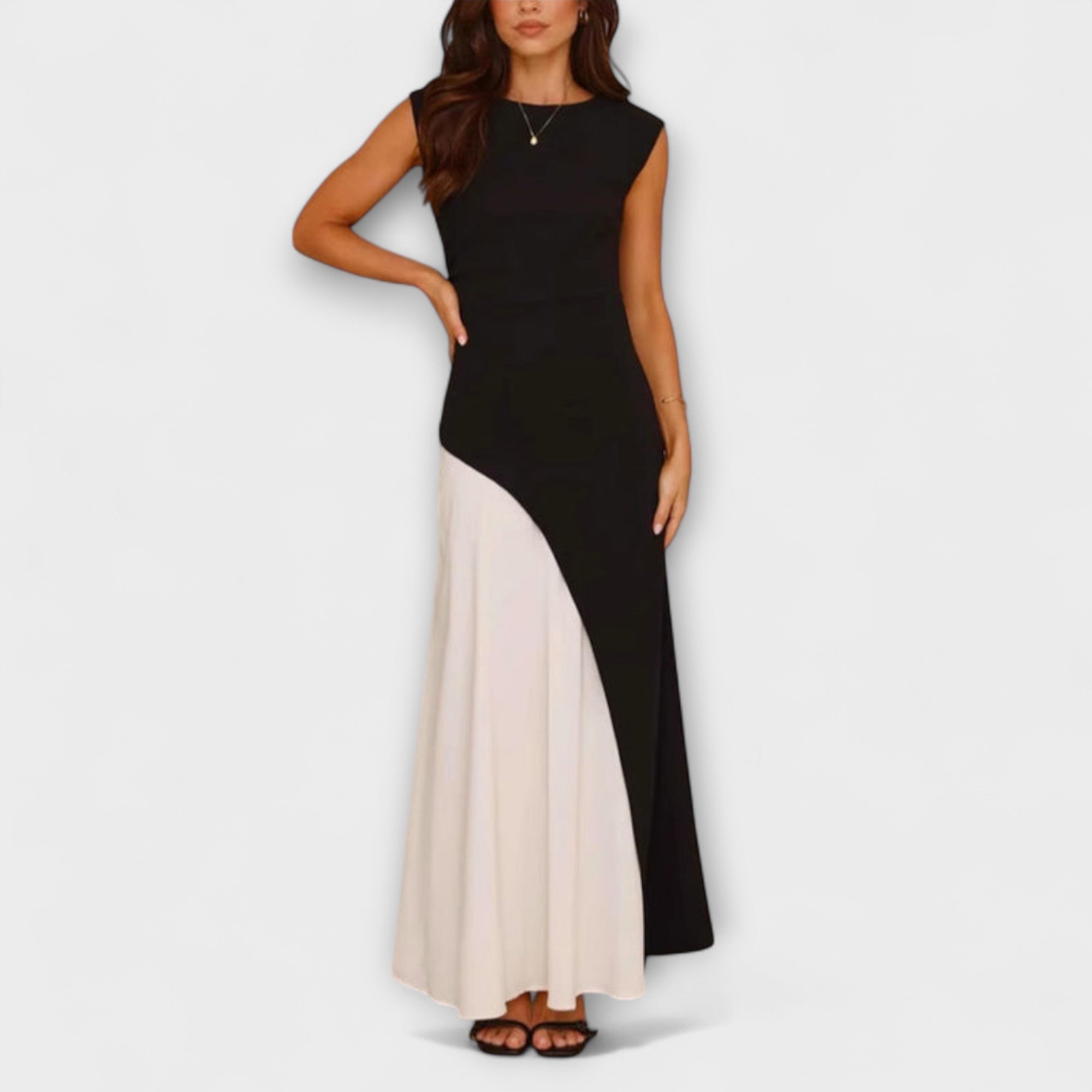 Monochrome Waist Dress