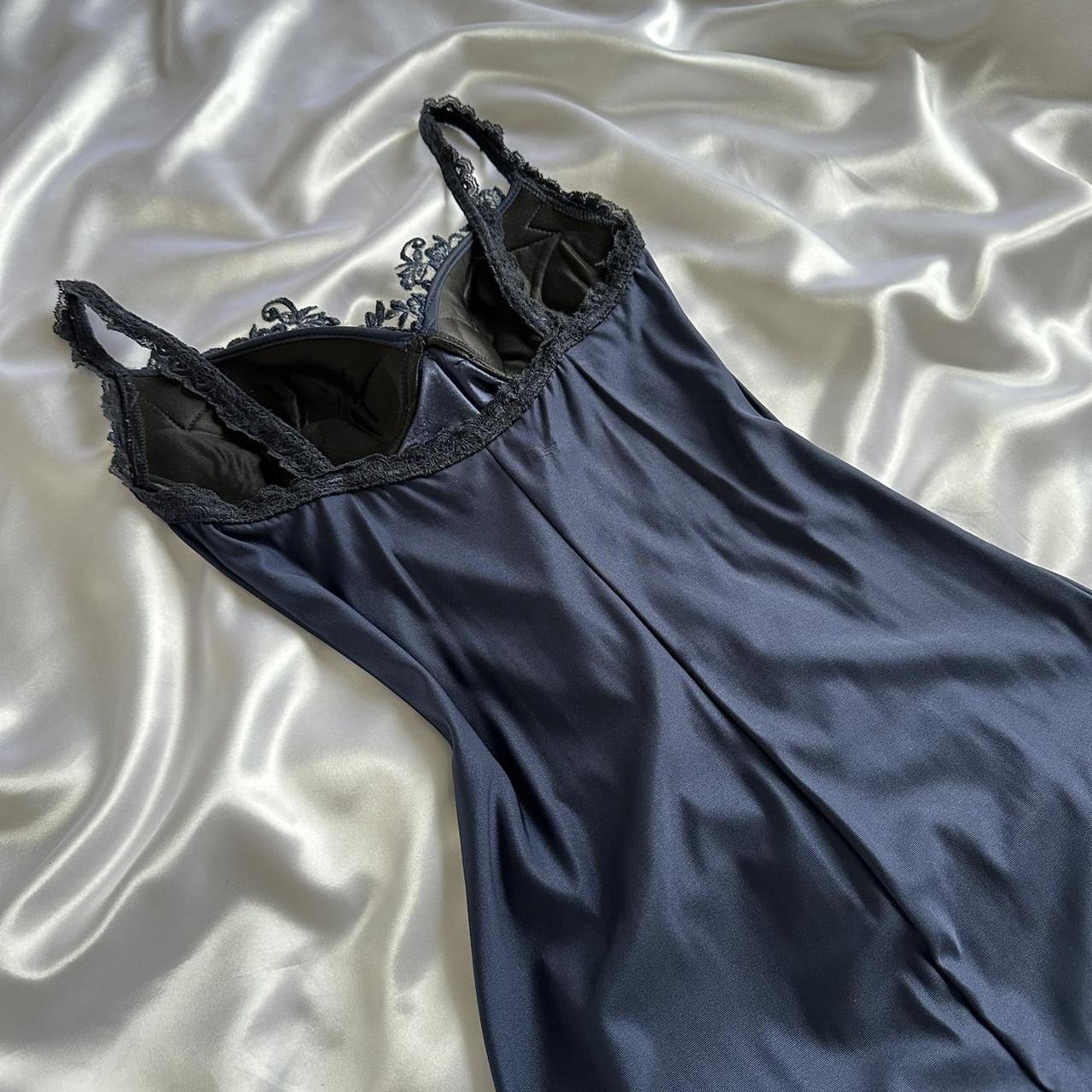 Blue gorgeous exquisite applique lace spaetti straps long satin prom dress evening dress party dress