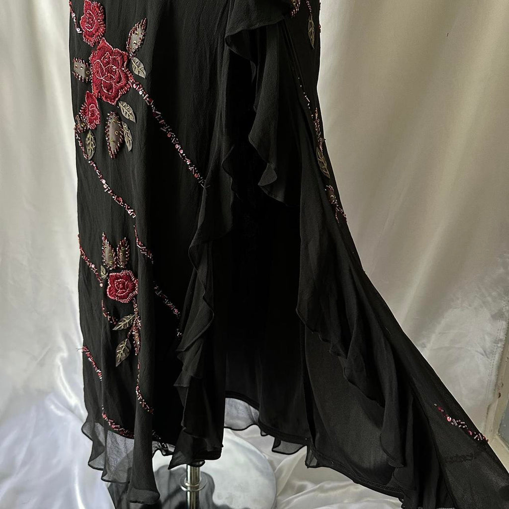 Sue Wong Women's Black and Red Dress