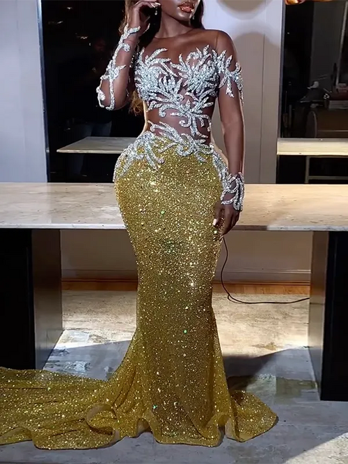 Asoebi Elegant Plus Size Gown-7