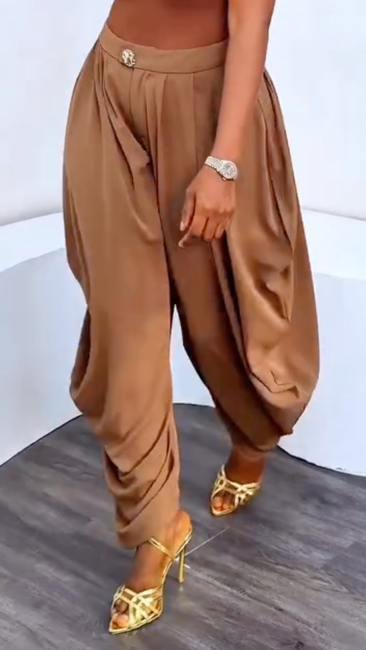 High-Waisted Wide Leg Harem Pants