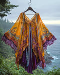 Summer Vacation Ruffle Lace Chiffon Contrast Dress 52f6