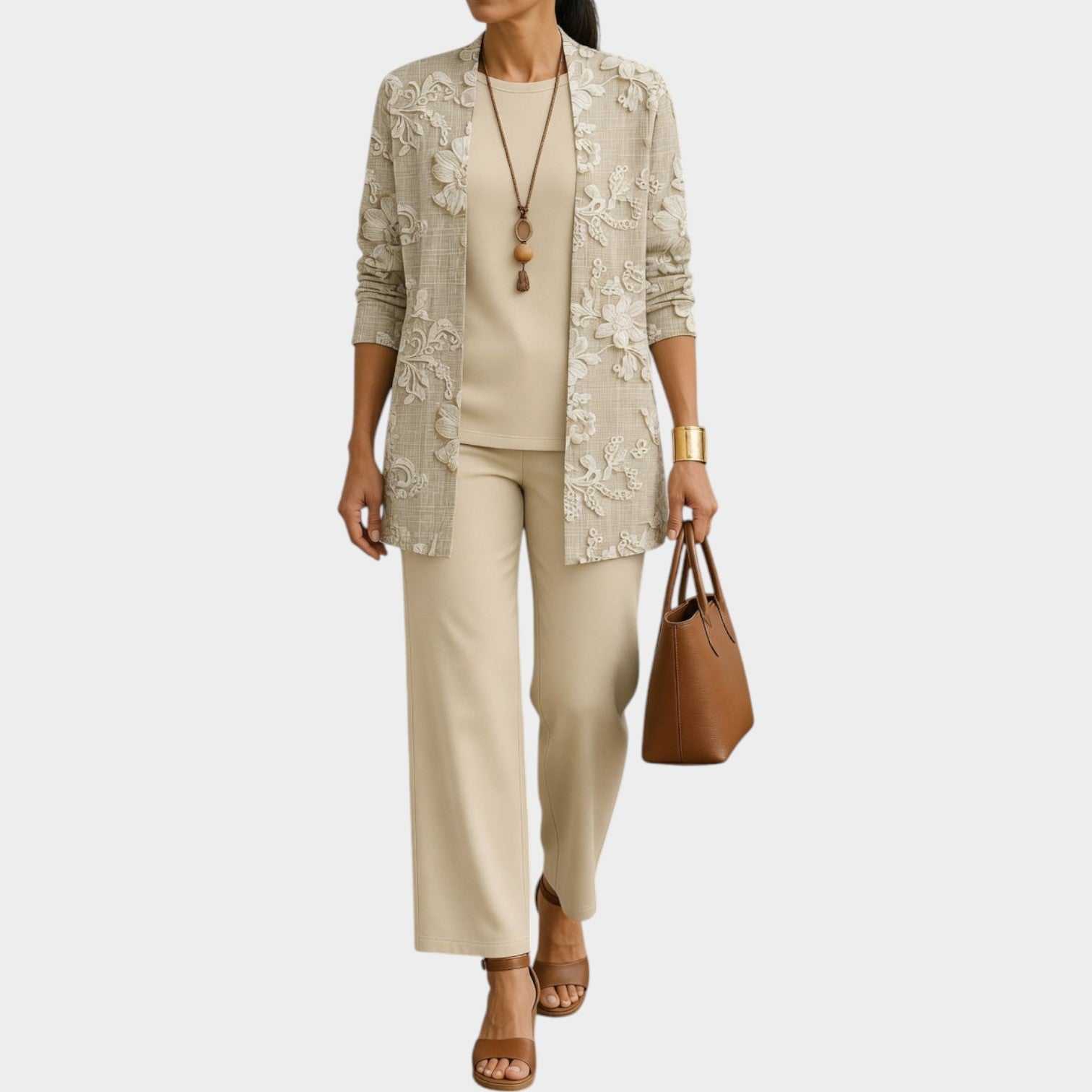 Minimal Luxe Embroidered Set