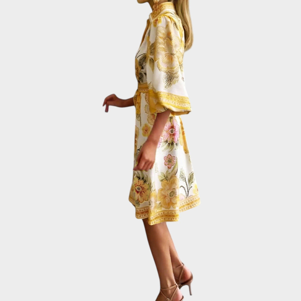 Floral Button-Up Midi Dress