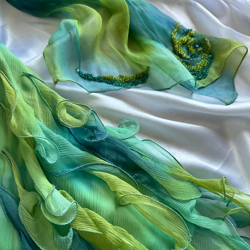 Women's Green and Brown Dress