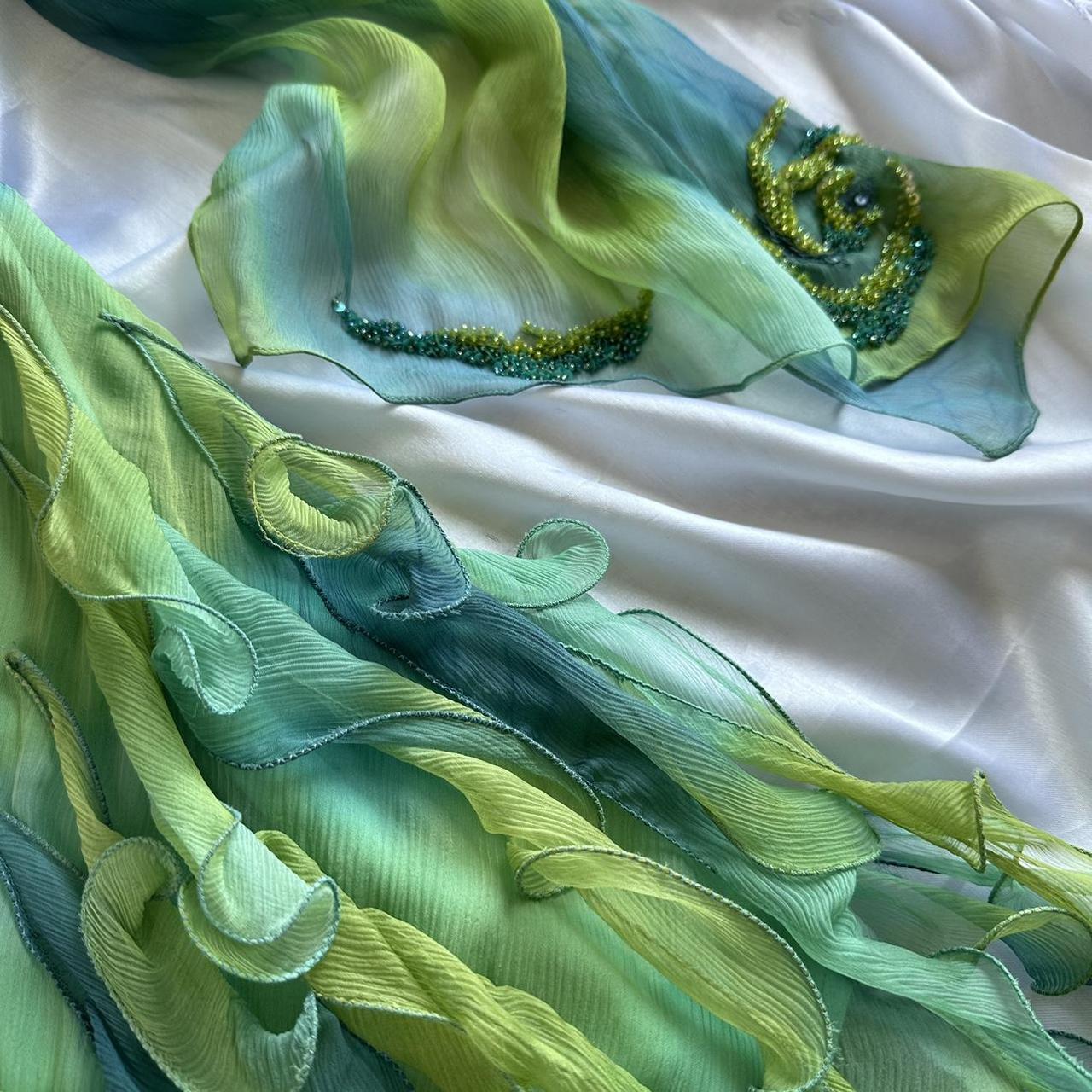 Women's Green and Brown Dress