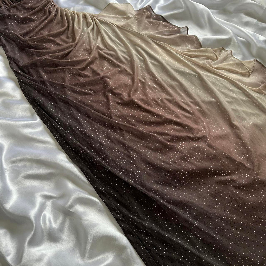 Betsy & Adam Women's Brown and Cream Dress