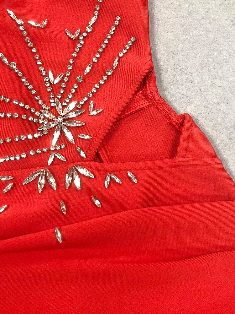 Crystal Maxi Dress Red