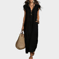 Ruffle Detail Relaxed Maxi Dress