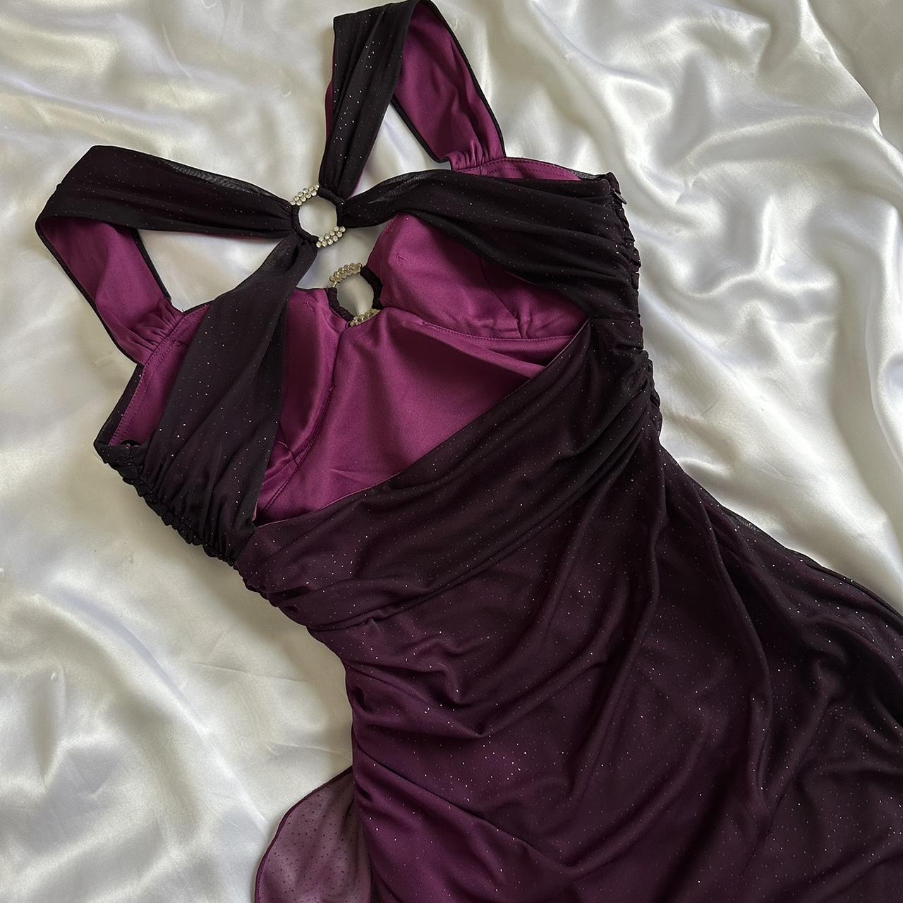 Betsy & Adam Women's Purple and Black Dress