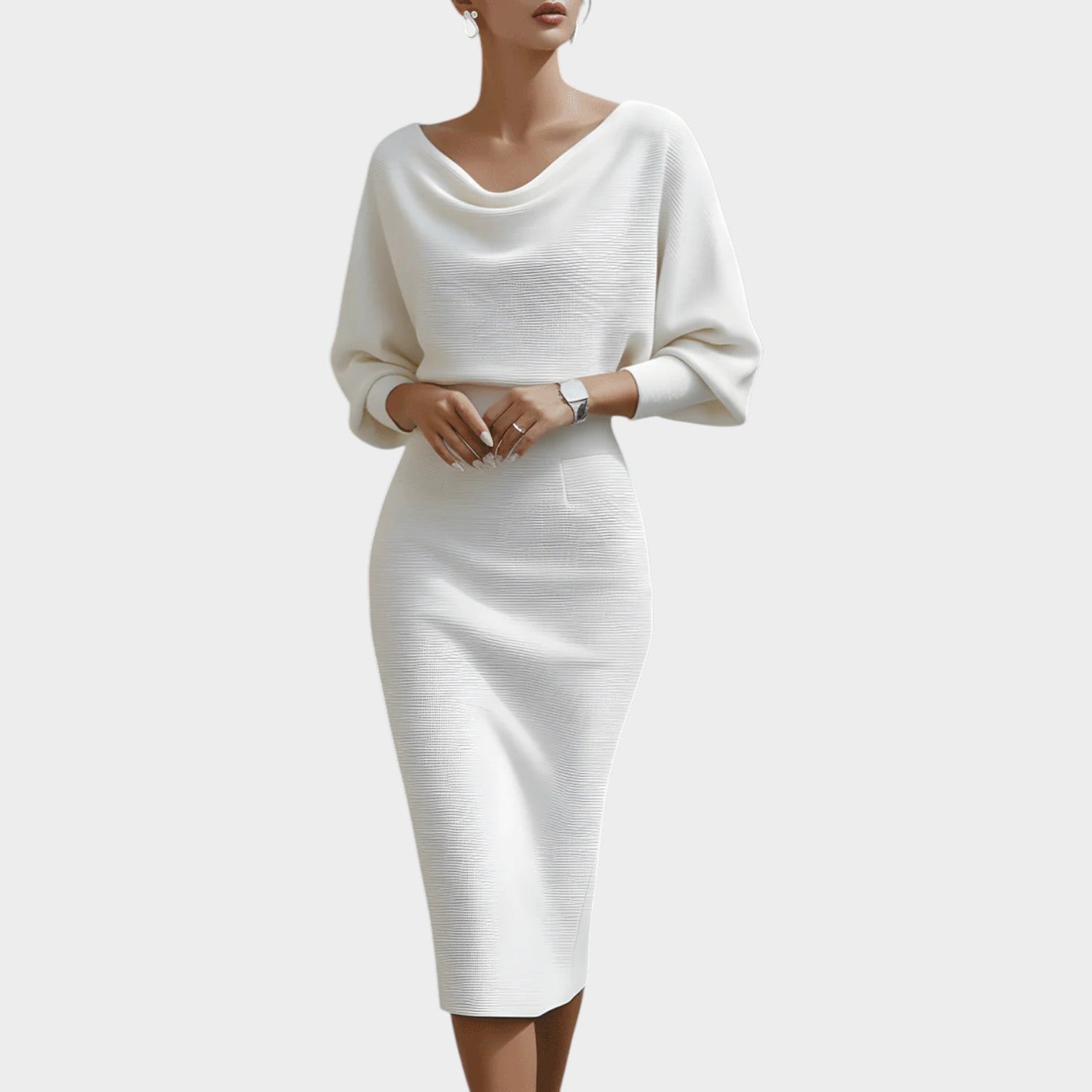 Elegant Ribbed Knit Two-Piece Set
