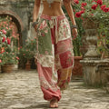 Women's Vintage Floral Pattern Casual Pants